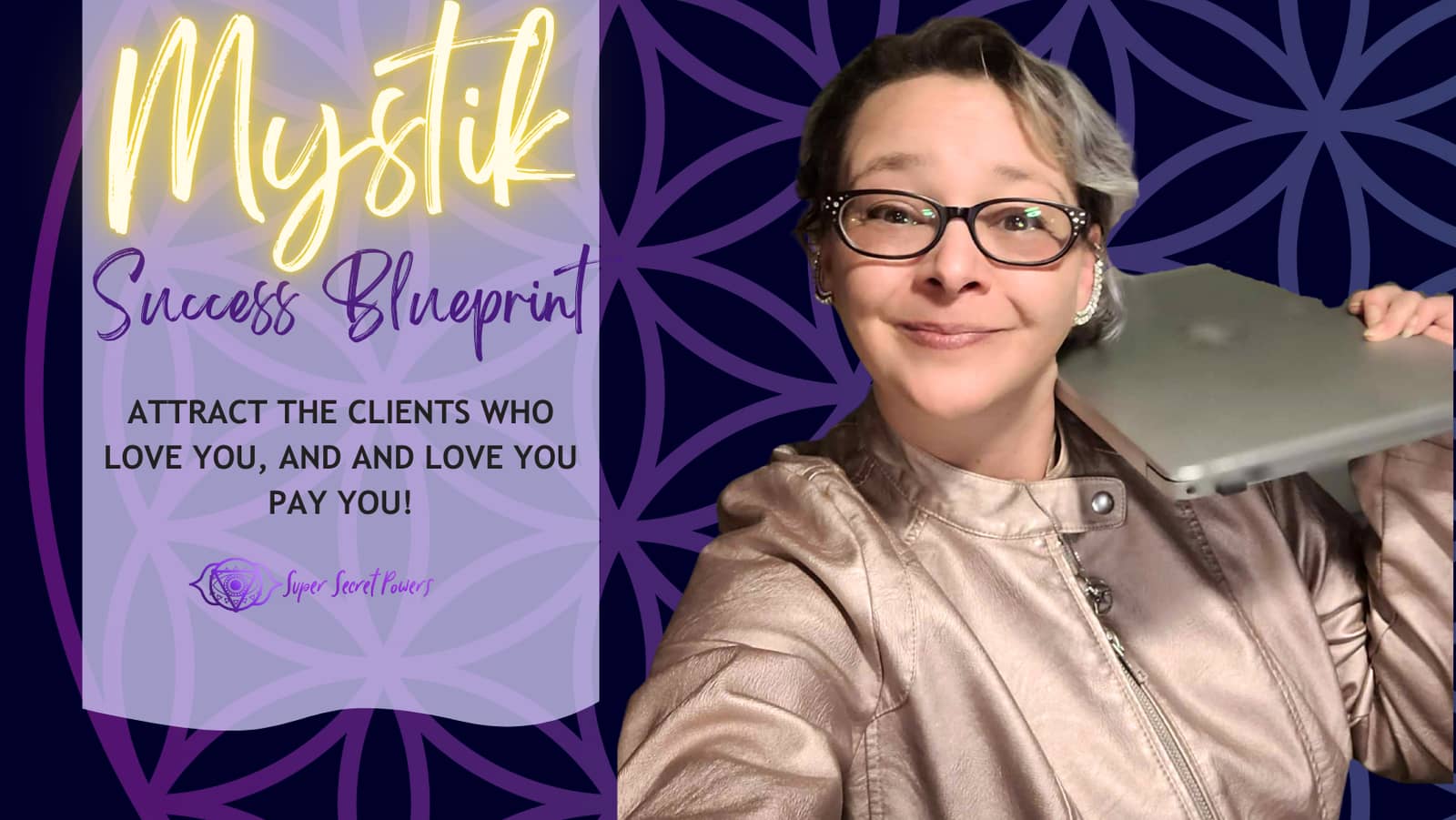 Mystik Success Blueprint VIP Day where we We will go deep into your values and mission and come out with a mind map for your product suite, the energetic keys to your brand, and a content framework that will position your brand and work from a place of intrinsic value and worth.