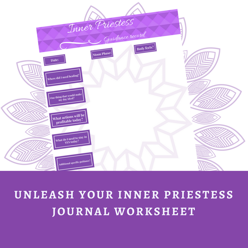 Unleash your inner priestess journal worksheet