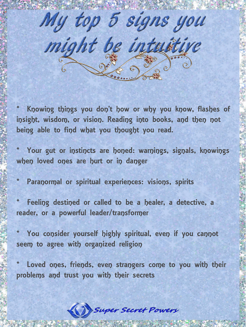 signs you might be intuitive