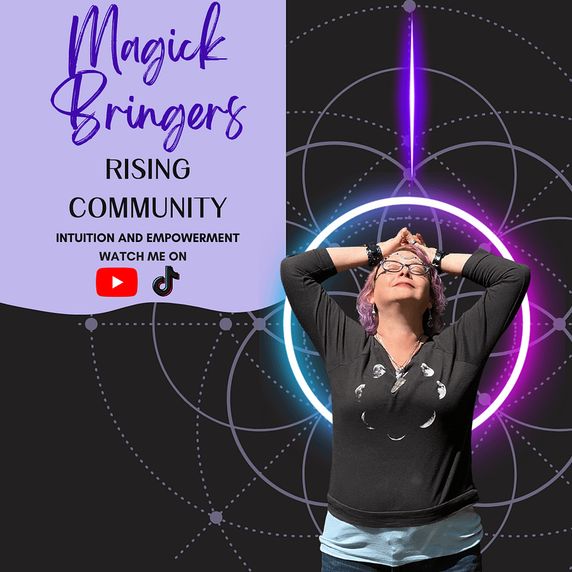 Magick Bringers Rising free Facebook community for seekers of intuition, divine connection, embodiment, and magick.